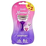 Wilkinson Sword Xtreme 3 Comfort - 6 Maquinillas Desechables Depilatorias Femeninas de 3 Hojas Flexibles con Aceite de...