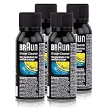 4x Braun Spray de Limpieza para Máquina de Afeitar - Braun Shaver Cleaner