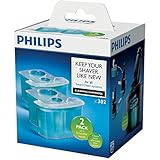 Philips JC302/50 - Cartuchos de limpieza con sistema de filtro dual y lubricacion activa, refrescantes, 2 unidades